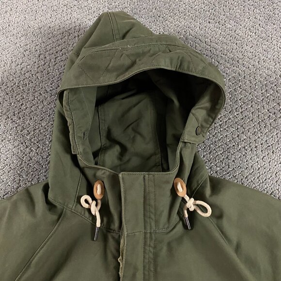 Abercrombie & Fitch Jacket Men's XL Cotton Green Military Utility Hooded Field - Picture 3 of 13
